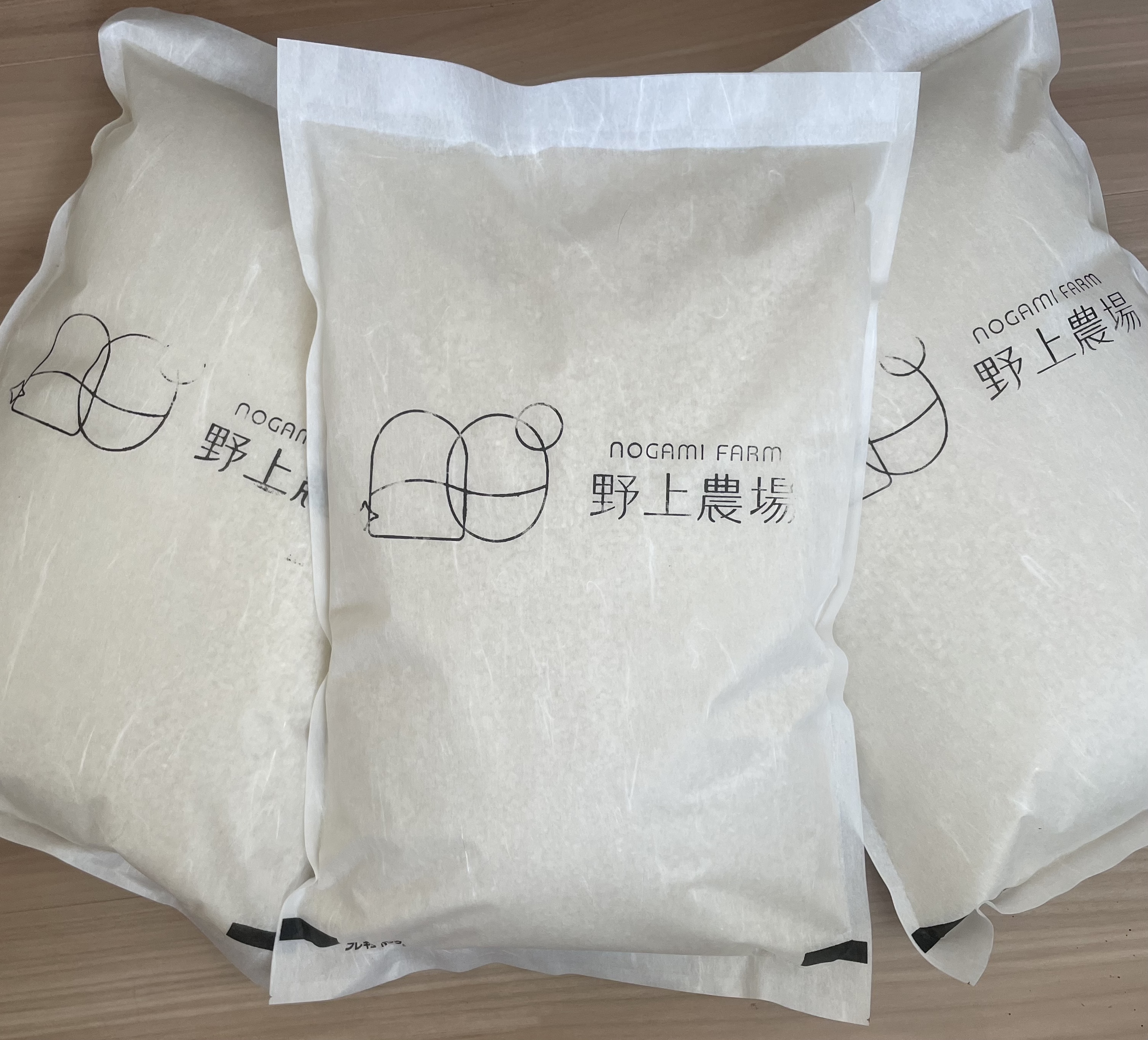 精米、梱包について